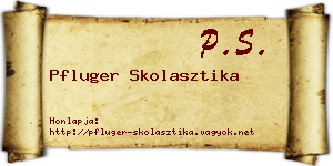 Pfluger Skolasztika névjegykártya